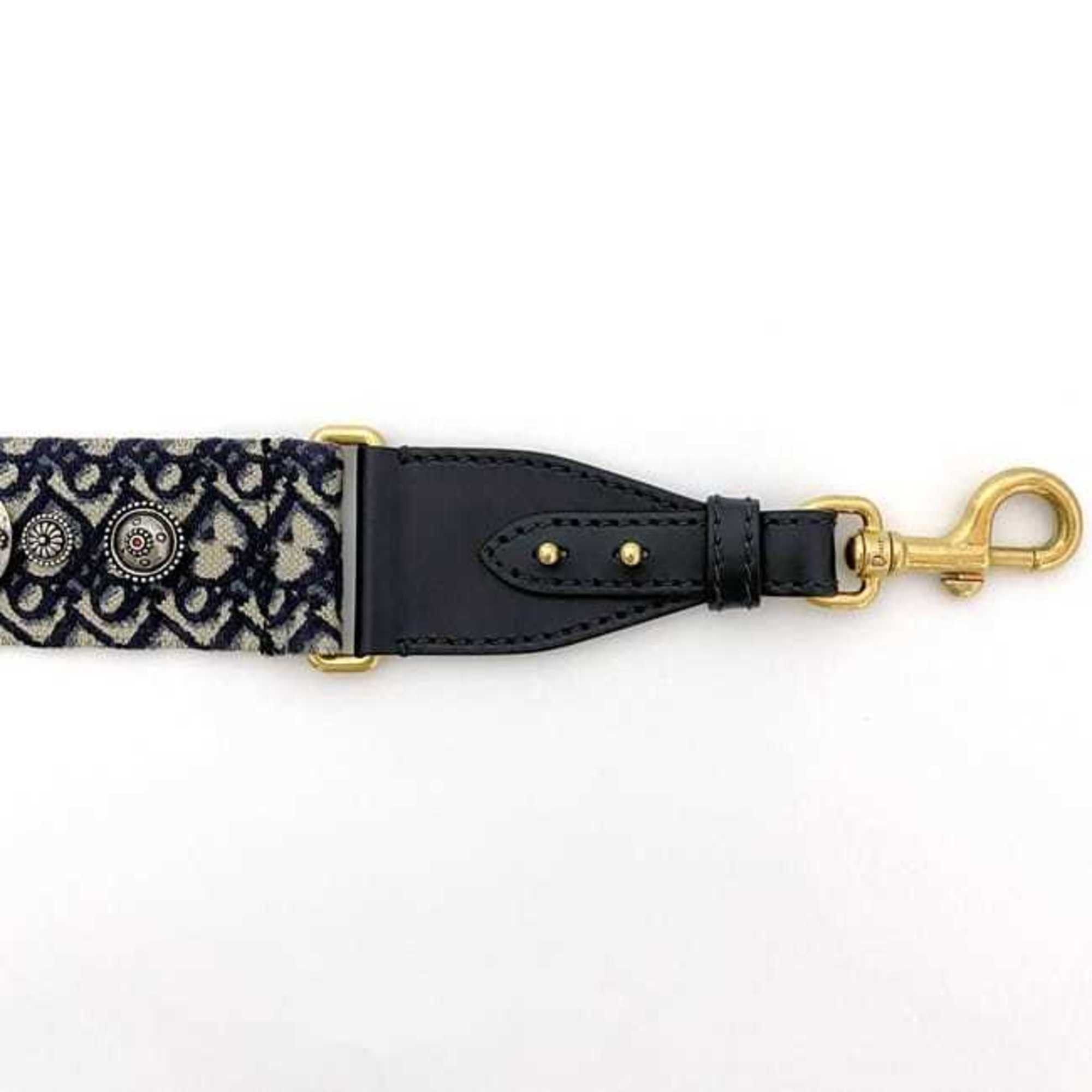 Dior Christian Dior Shoulder Strap ec-21506 Navy Beige Trotter Canvas Leather Studs Coin Women's Size ONE SIZE - 6 Thumbnail
