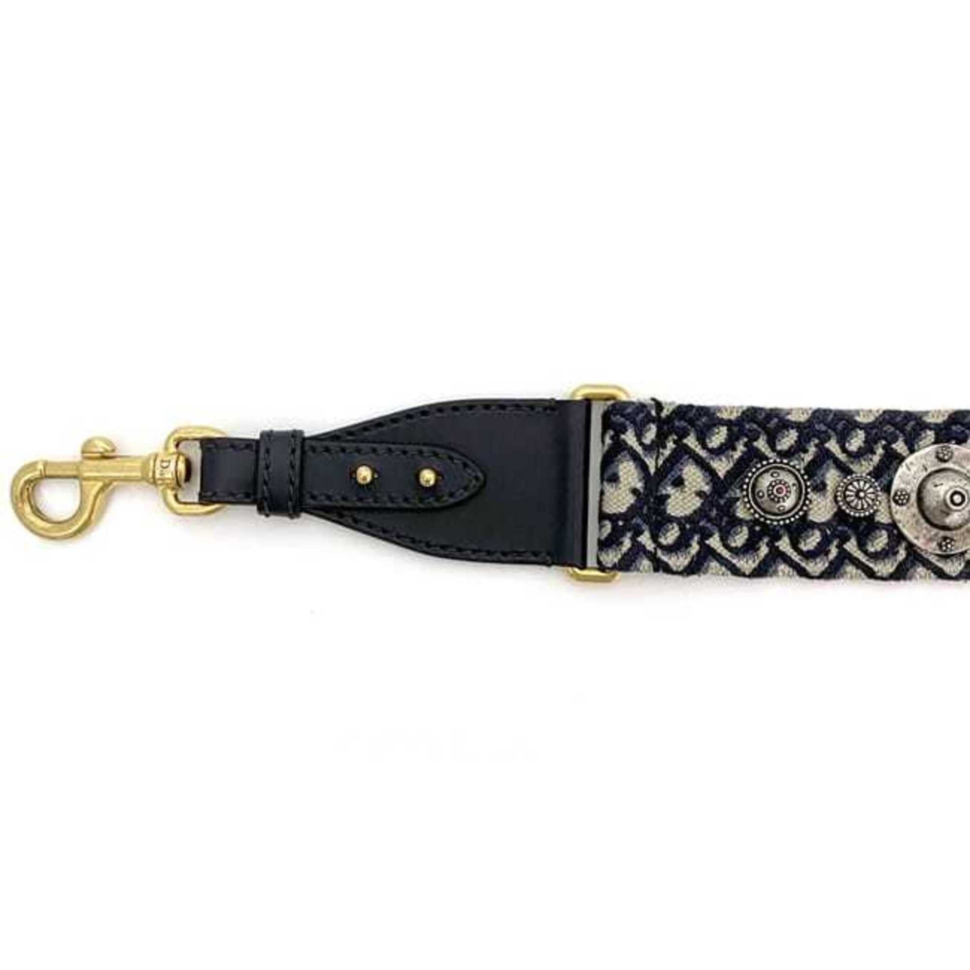 Dior Christian Dior Shoulder Strap ec-21506 Navy Beige Trotter Canvas Leather Studs Coin Women's Size ONE SIZE - 7 Thumbnail