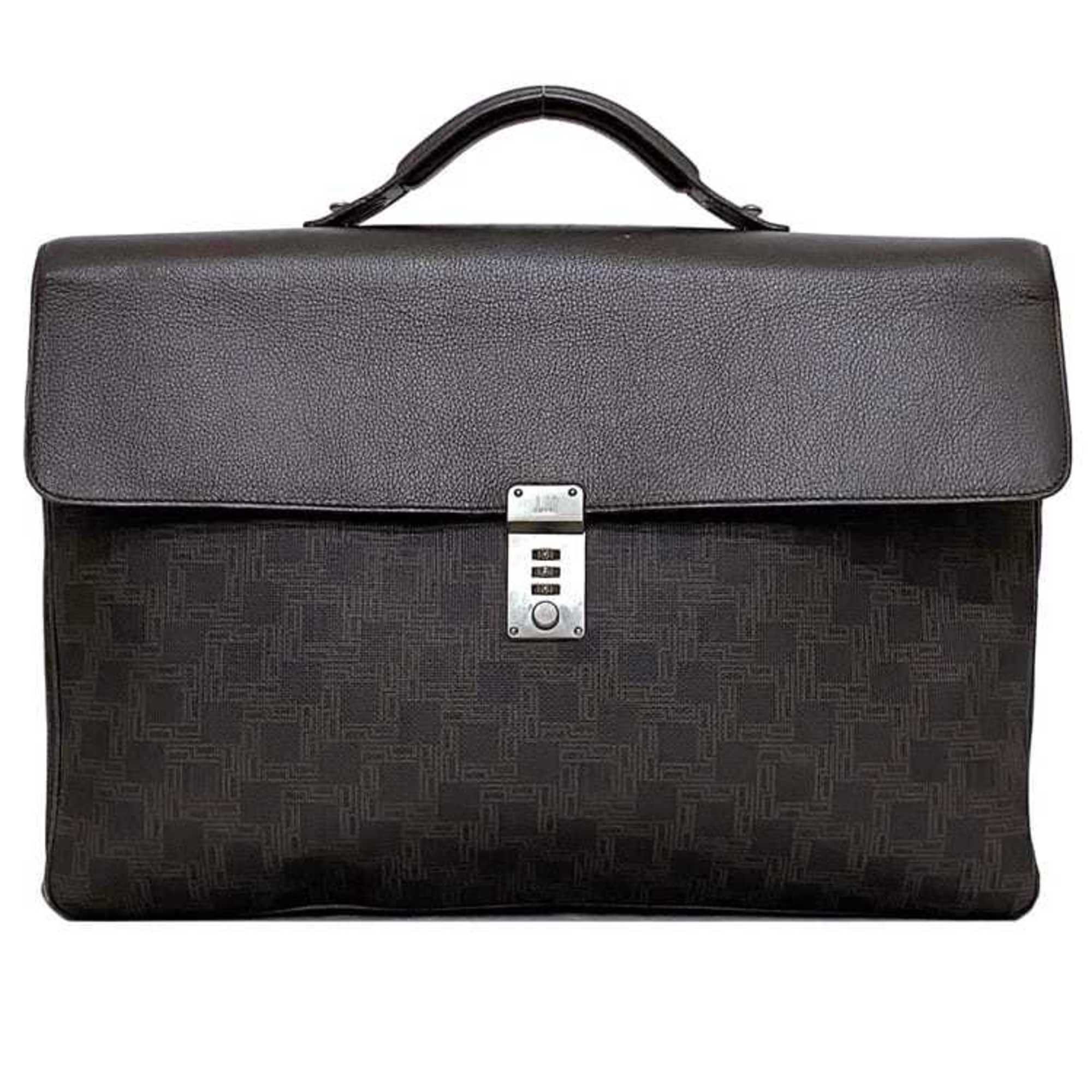 Alfred Dunhill Dunhill bag ec-21445 dark brown D8 leather dunhill key flap number lock men's a4 Size ONE SIZE - 2 Thumbnail