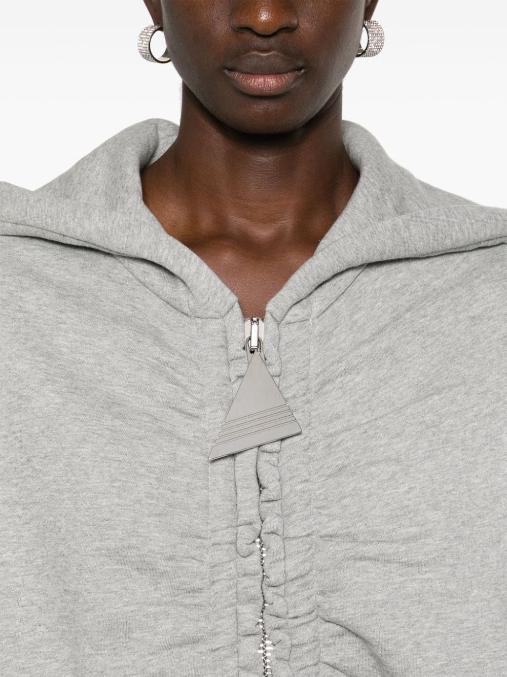 The Attico ZIPPED COTTON HOODIE Size S / US 4 / IT 40 - 2 Thumbnail