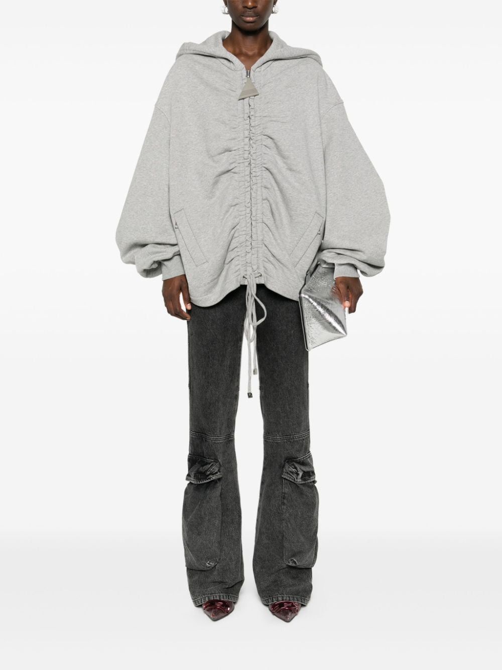 The Attico ZIPPED COTTON HOODIE Size S / US 4 / IT 40 - 5 Thumbnail