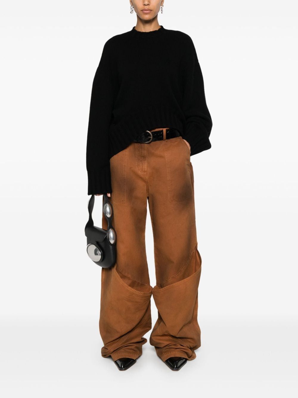 The Attico WOOL BLEND CREWNECK SWEATER Size S / US 4 / IT 40 - 4 Thumbnail