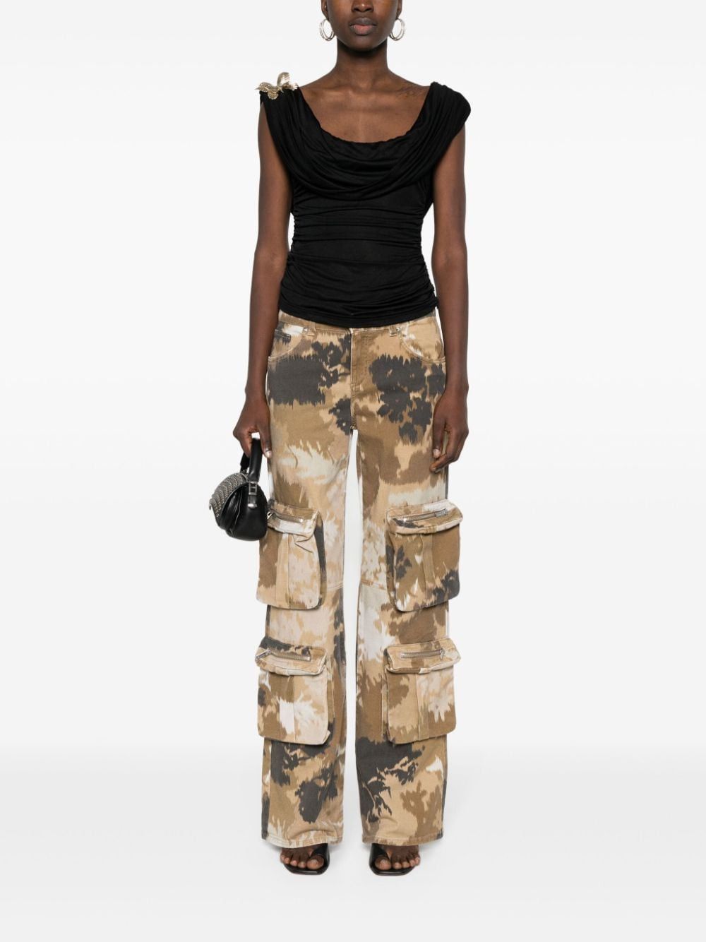 Blumarine CAMOUFLAGE PRINT CARGO TROUSERS Size 27" / US 4 / IT 40 - 5 Thumbnail