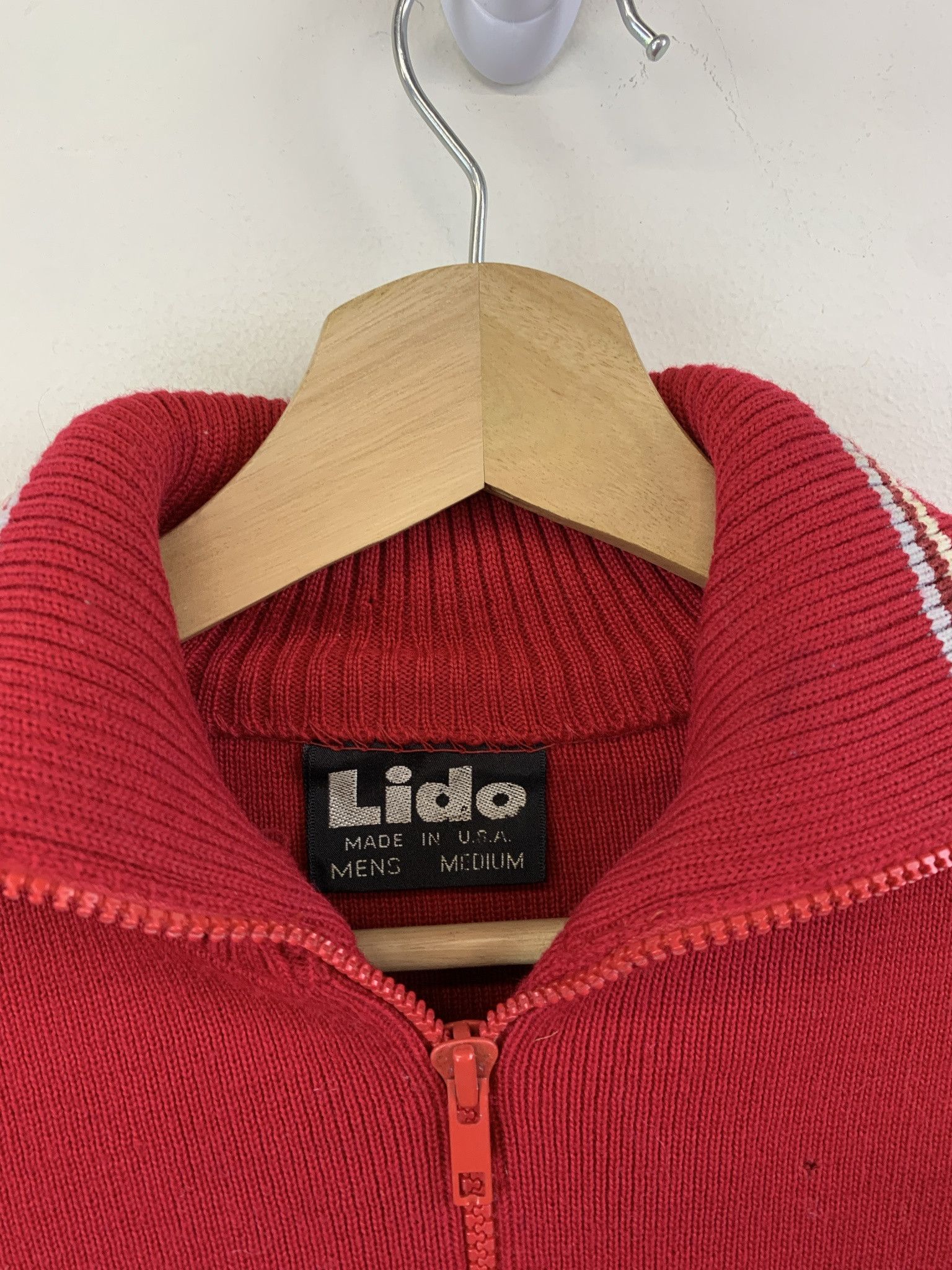 Vintage Vintage 1990s Lido Quarterzip Distressed Knit Sweater Size M Size US L / EU 52-54 / 3 - 2 Thumbnail