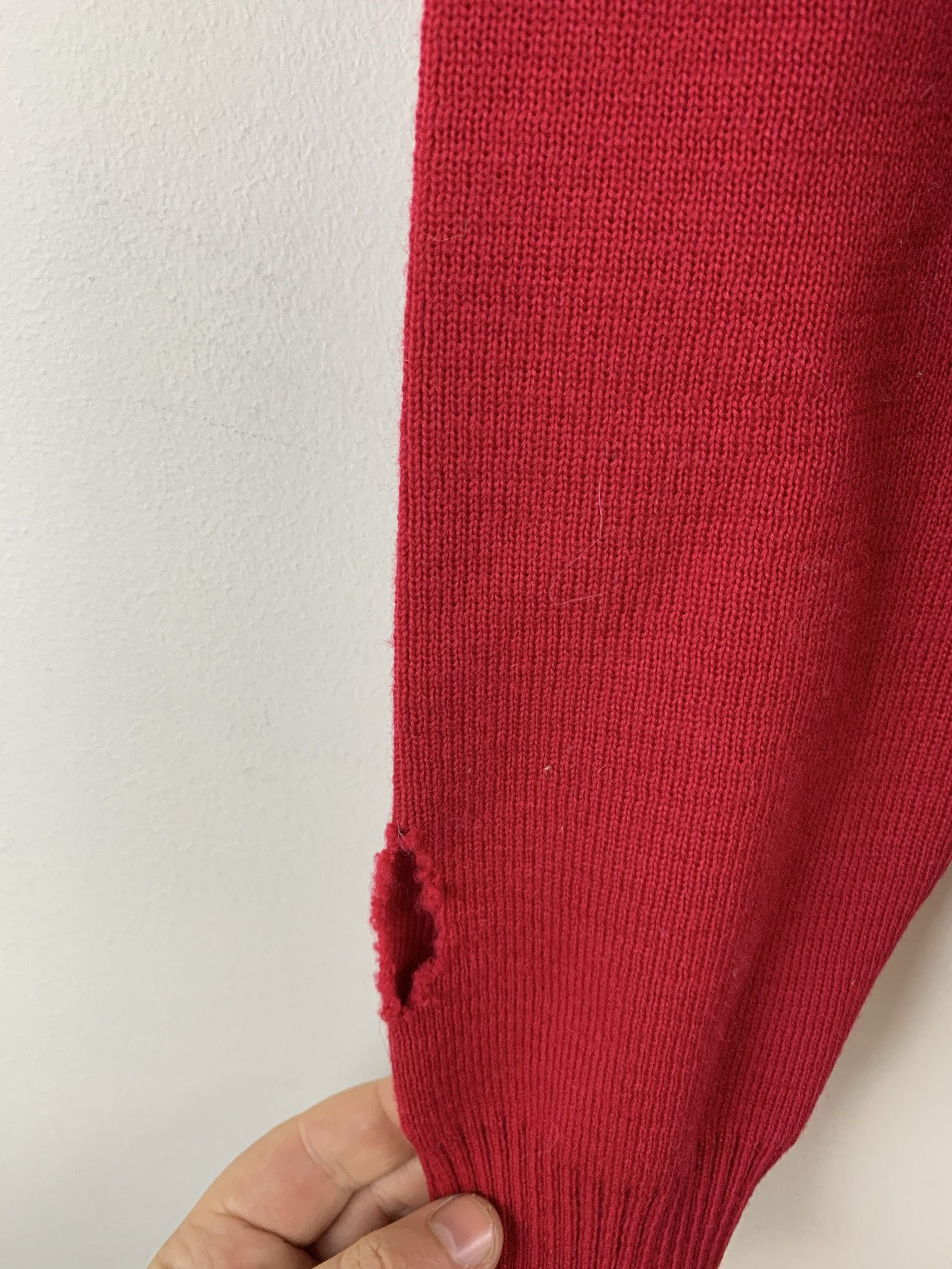 Vintage Vintage 1990s Lido Quarterzip Distressed Knit Sweater Size M Size US L / EU 52-54 / 3 - 4 Thumbnail