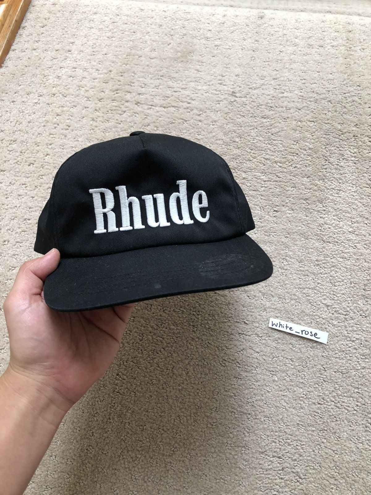 Rhude Rhude Black Snapback Cap | Grailed