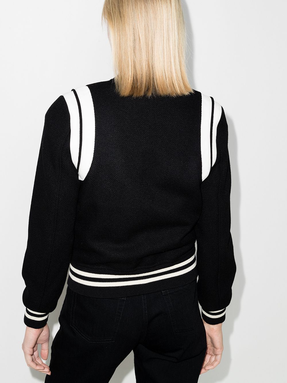 Saint Laurent Paris WOOL BOMBER JACKET Size S / US 4 / IT 40 - 4 Thumbnail