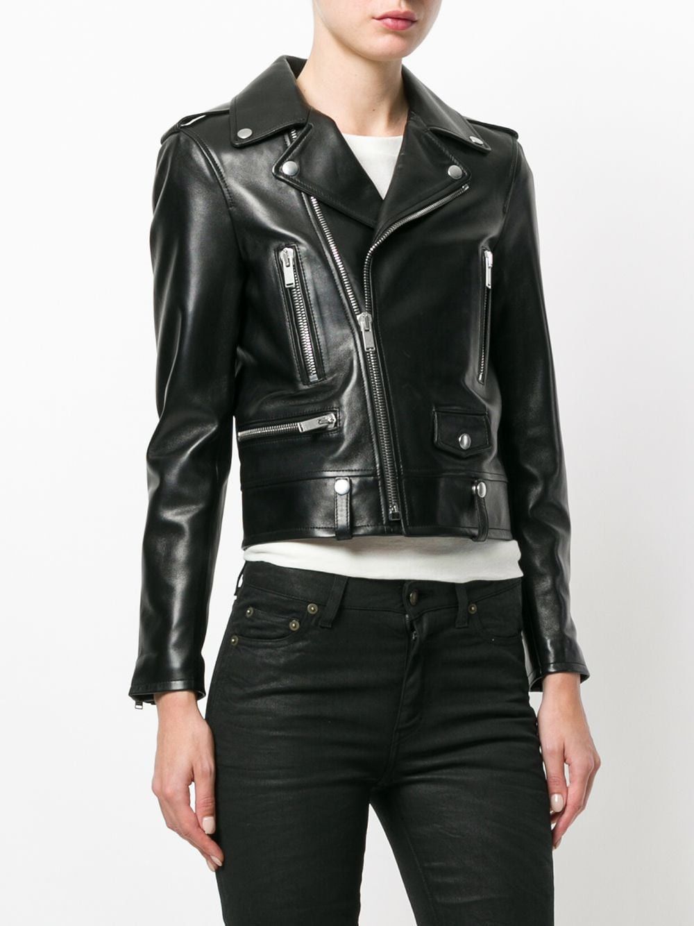 Saint Laurent Paris LEATHER JACKET Size S / US 4 / IT 40 - 3 Thumbnail