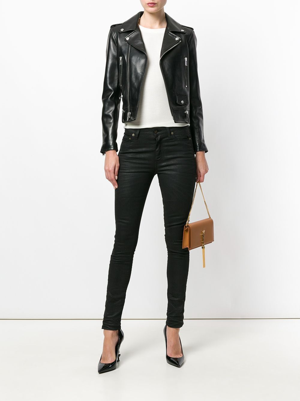 Saint Laurent Paris LEATHER JACKET Size S / US 4 / IT 40 - 2 Thumbnail