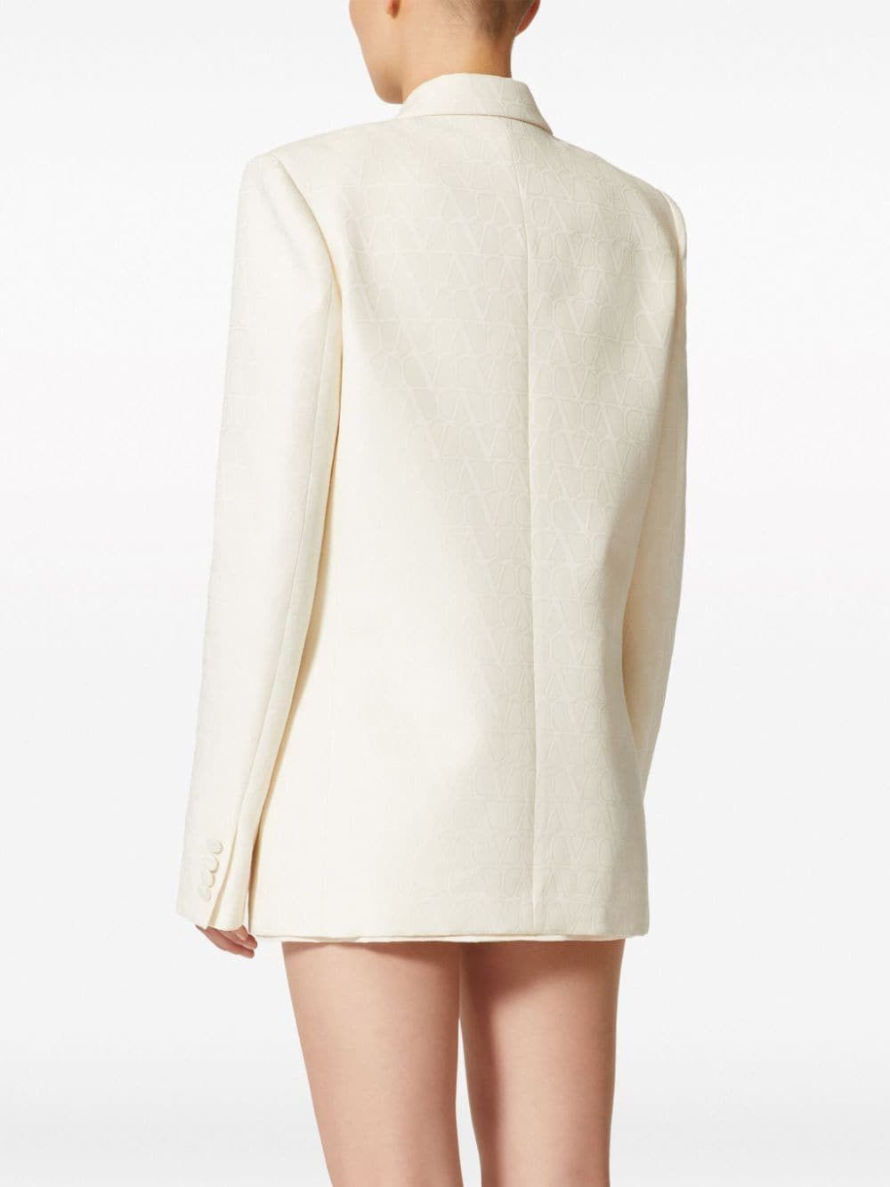 Valentino TOILE ICONOGRAPHE WOOL AND SILK BLEND BLAZER JACKET Size S / US 4 / IT 40 - 2 Thumbnail