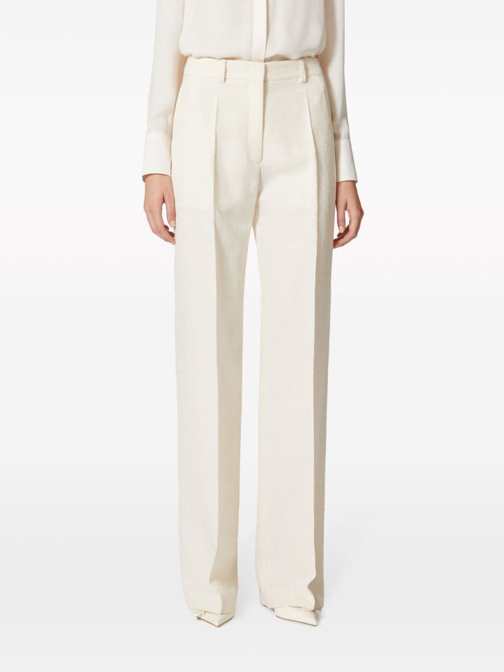 Valentino TOILE ICONOGRAPHE WOOL AND SILK BLEND TROUSERS Size 27" / US 4 / IT 40 - 3 Thumbnail
