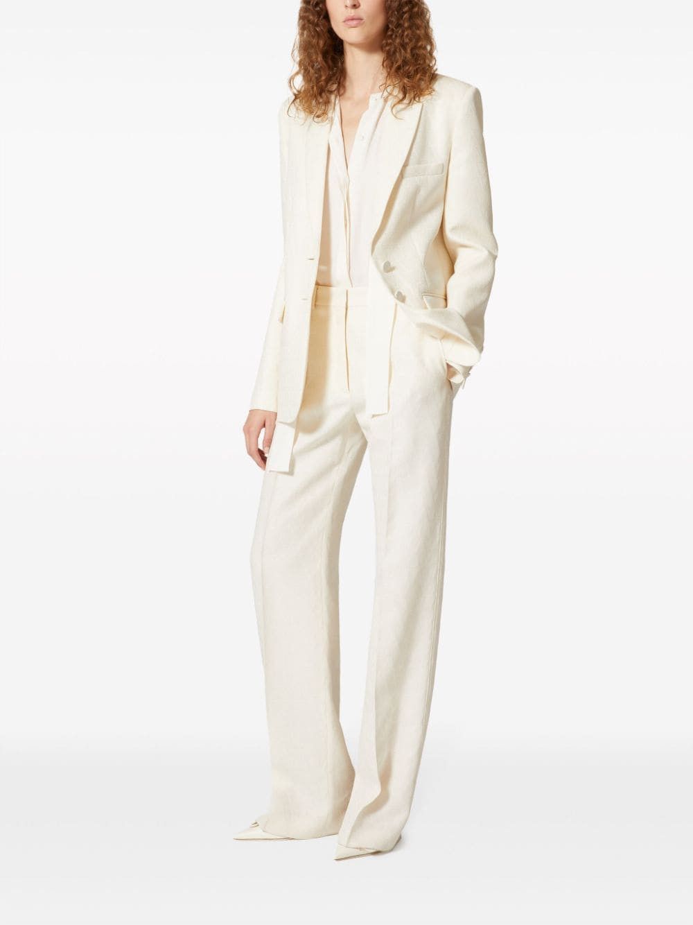 Valentino TOILE ICONOGRAPHE WOOL AND SILK BLEND TROUSERS Size 27" / US 4 / IT 40 - 4 Thumbnail