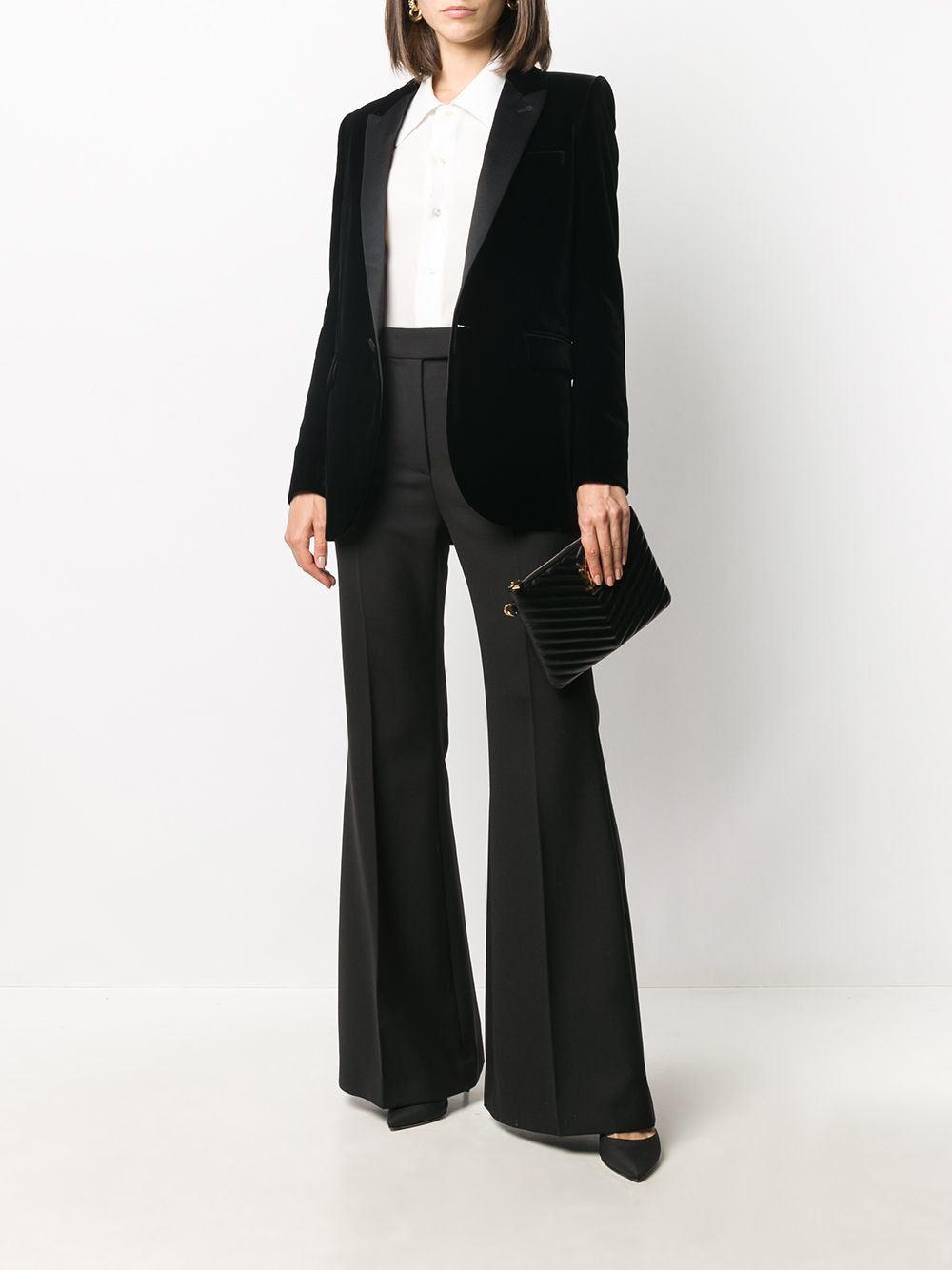 Saint Laurent Paris VELVET SMOKING JACKET Size S / US 4 / IT 40 - 5 Thumbnail