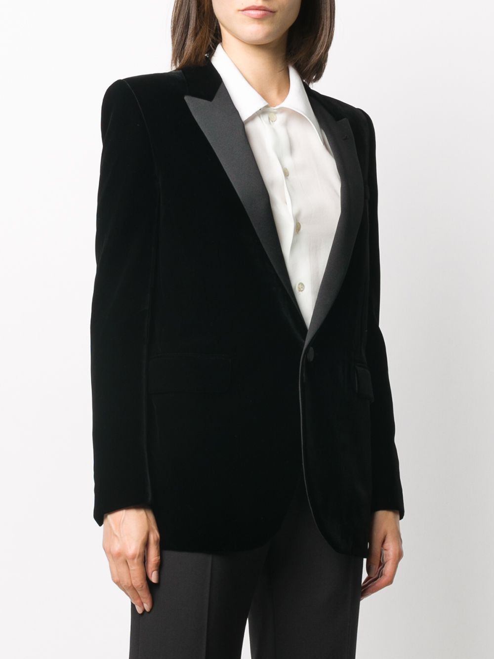 Saint Laurent Paris VELVET SMOKING JACKET Size S / US 4 / IT 40 - 4 Thumbnail