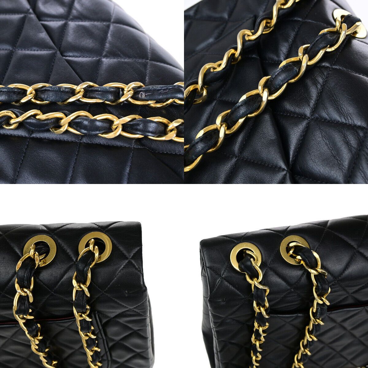 Chanel Jumbo Black Leather Shoulder Bag (Pre-Owned) Size ONE SIZE - 11 Thumbnail