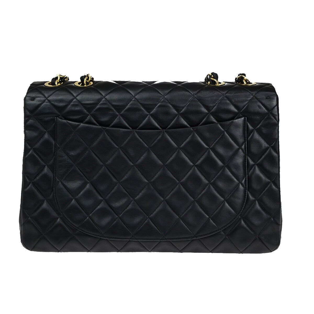 Chanel Jumbo Black Leather Shoulder Bag (Pre-Owned) Size ONE SIZE - 2 Thumbnail