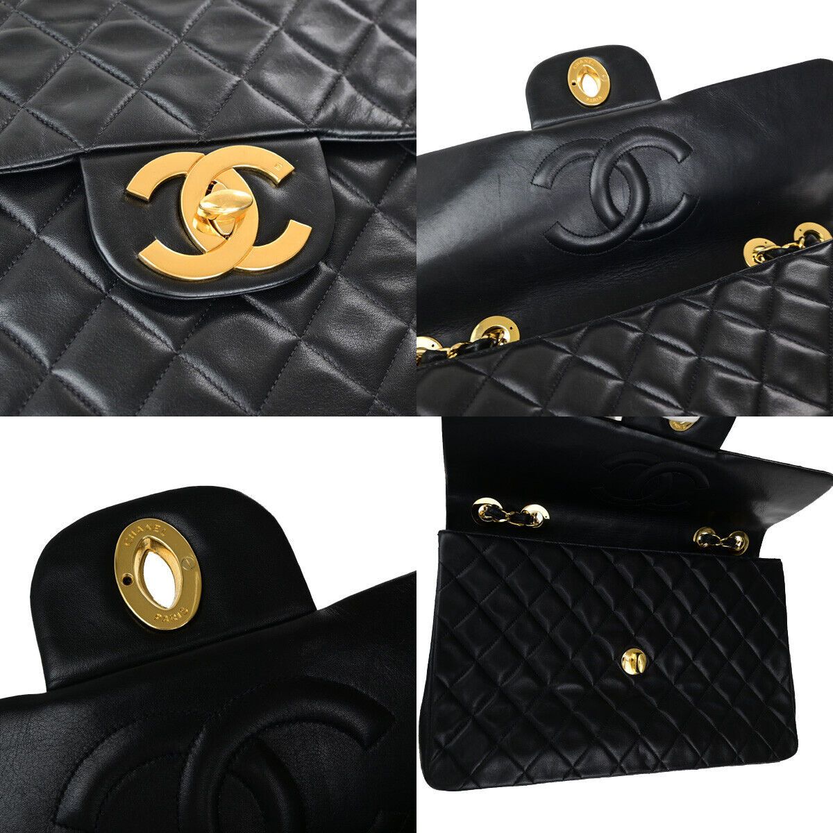 Chanel Jumbo Black Leather Shoulder Bag (Pre-Owned) Size ONE SIZE - 12 Thumbnail