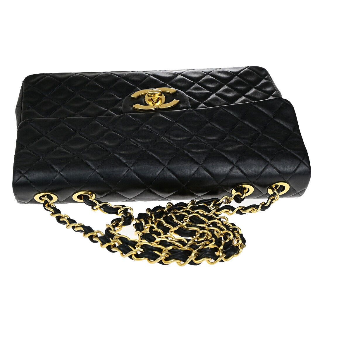 Chanel Jumbo Black Leather Shoulder Bag (Pre-Owned) Size ONE SIZE - 5 Thumbnail