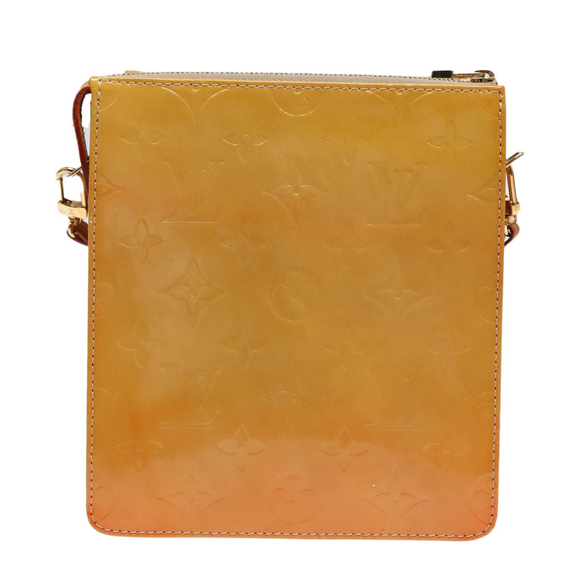 Beige patent clutch bag on sale