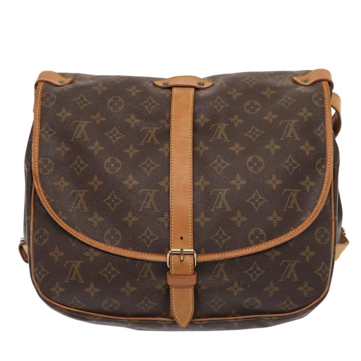 Louis Vuitton Saumur 35 Brown Canvas Shoulder Bag (Pre-Owned) Size ONE SIZE - 2 Thumbnail