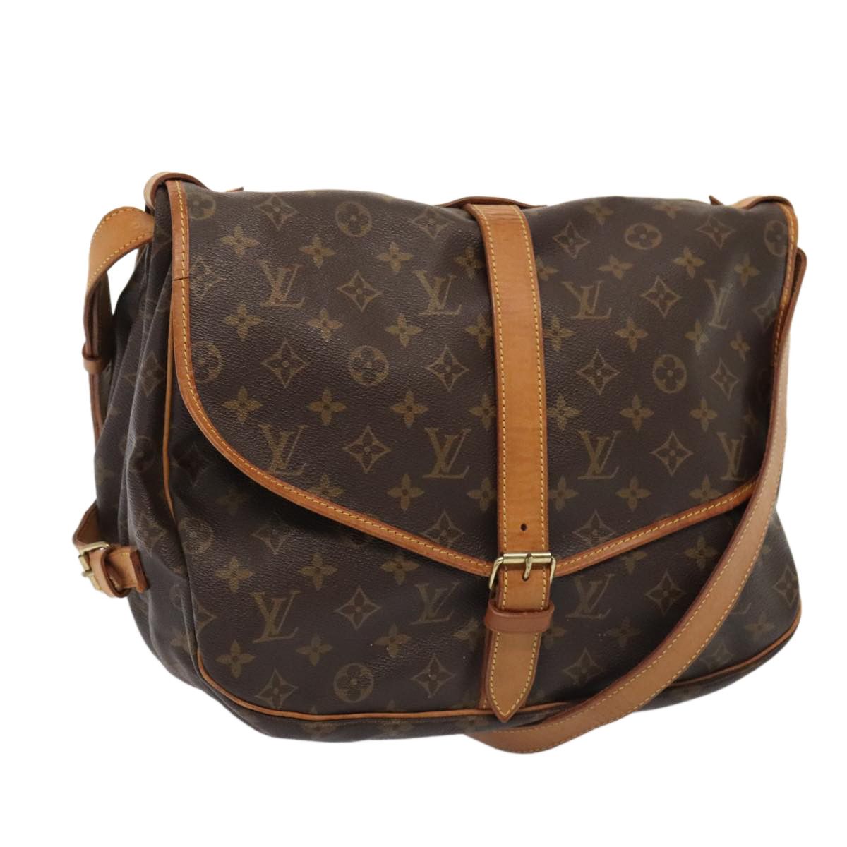 Louis Vuitton Saumur 35 Brown Canvas Shoulder Bag (Pre-Owned) Size ONE SIZE - 11 Thumbnail