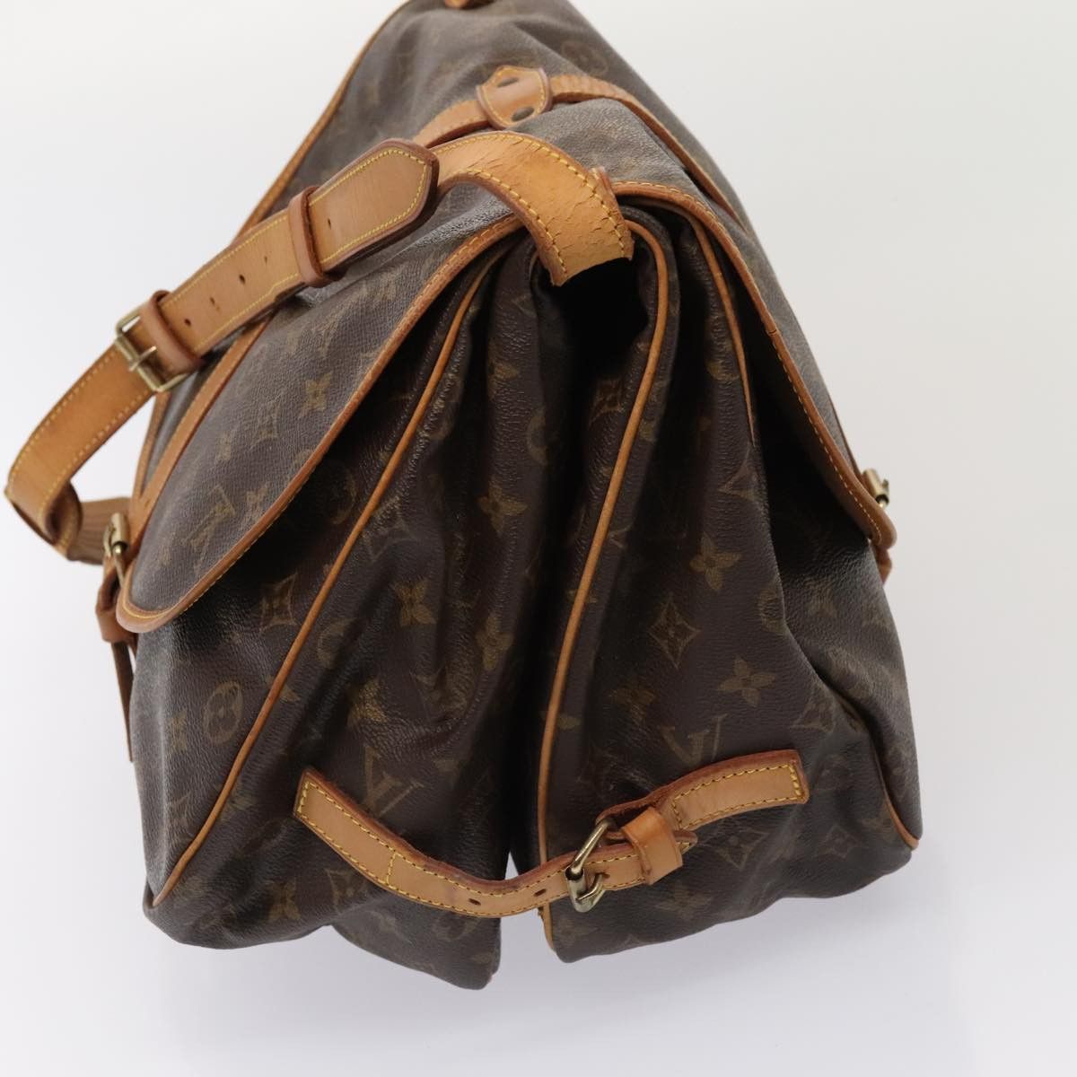 Louis Vuitton Saumur 35 Brown Canvas Shoulder Bag (Pre-Owned) Size ONE SIZE - 4 Thumbnail