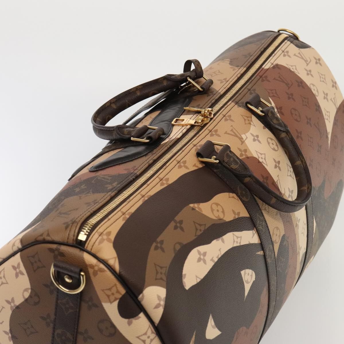 Louis Vuitton Keepall Bandouliere 55 Brown Canvas Travel Bag (Pre-Owned) Size ONE SIZE - 15 Thumbnail