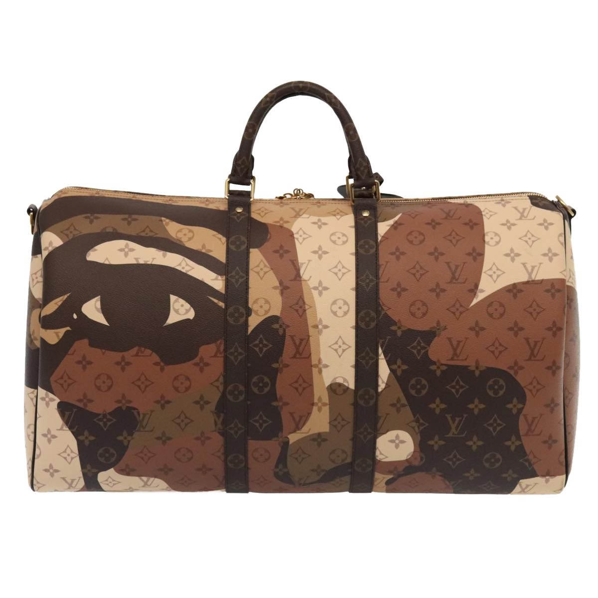 Louis Vuitton Keepall Bandouliere 55 Brown Canvas Travel Bag (Pre-Owned) Size ONE SIZE - 2 Thumbnail
