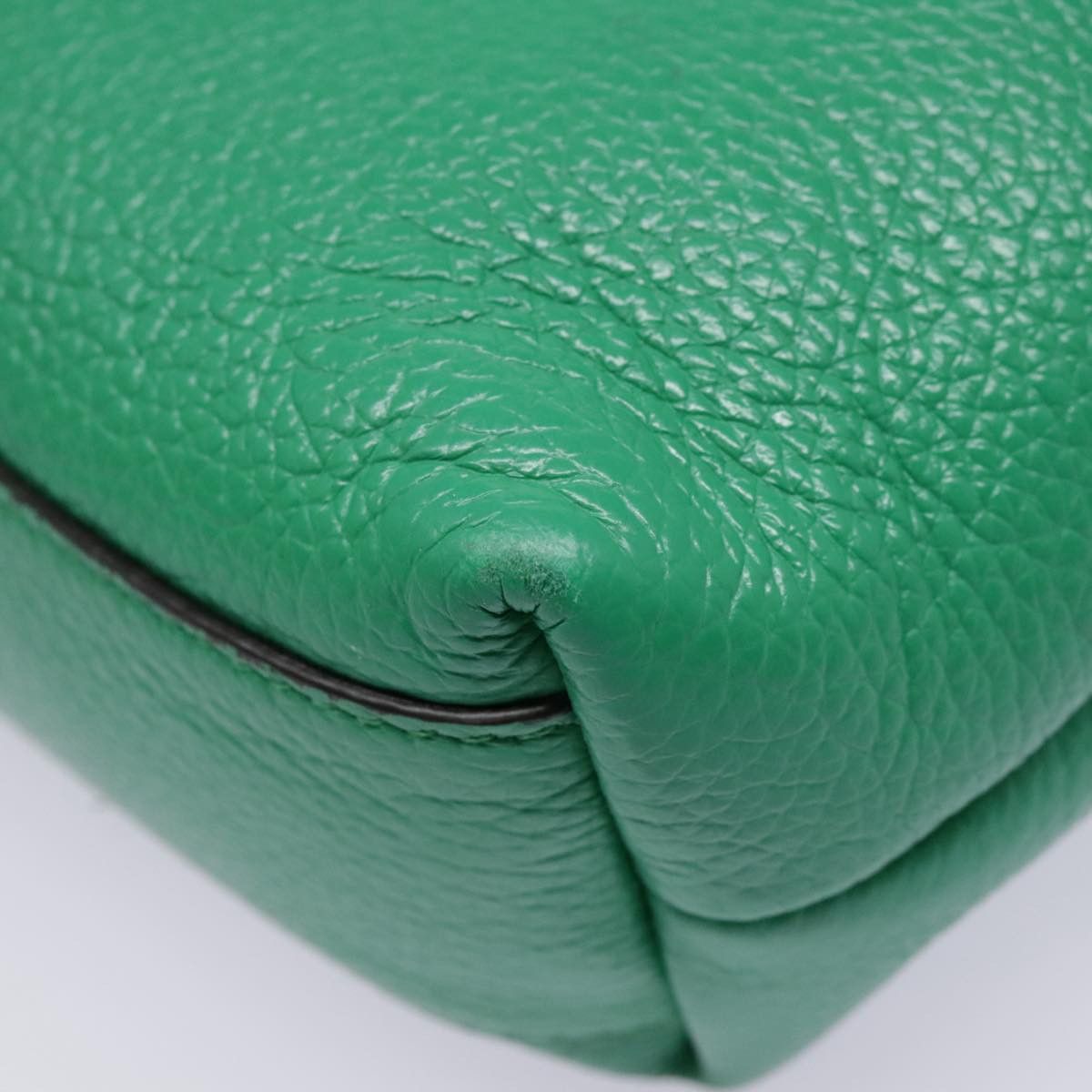 Salvatore Ferragamo Gancini Green Leather Handbag (Pre-Owned) Size ONE SIZE - 10 Thumbnail