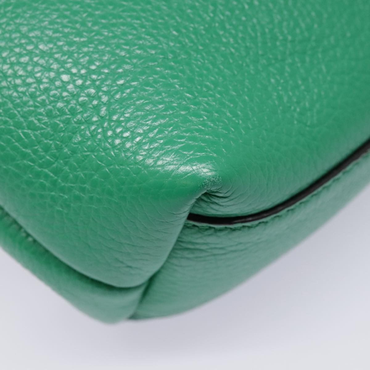 Salvatore Ferragamo Gancini Green Leather Handbag (Pre-Owned) Size ONE SIZE - 7 Thumbnail