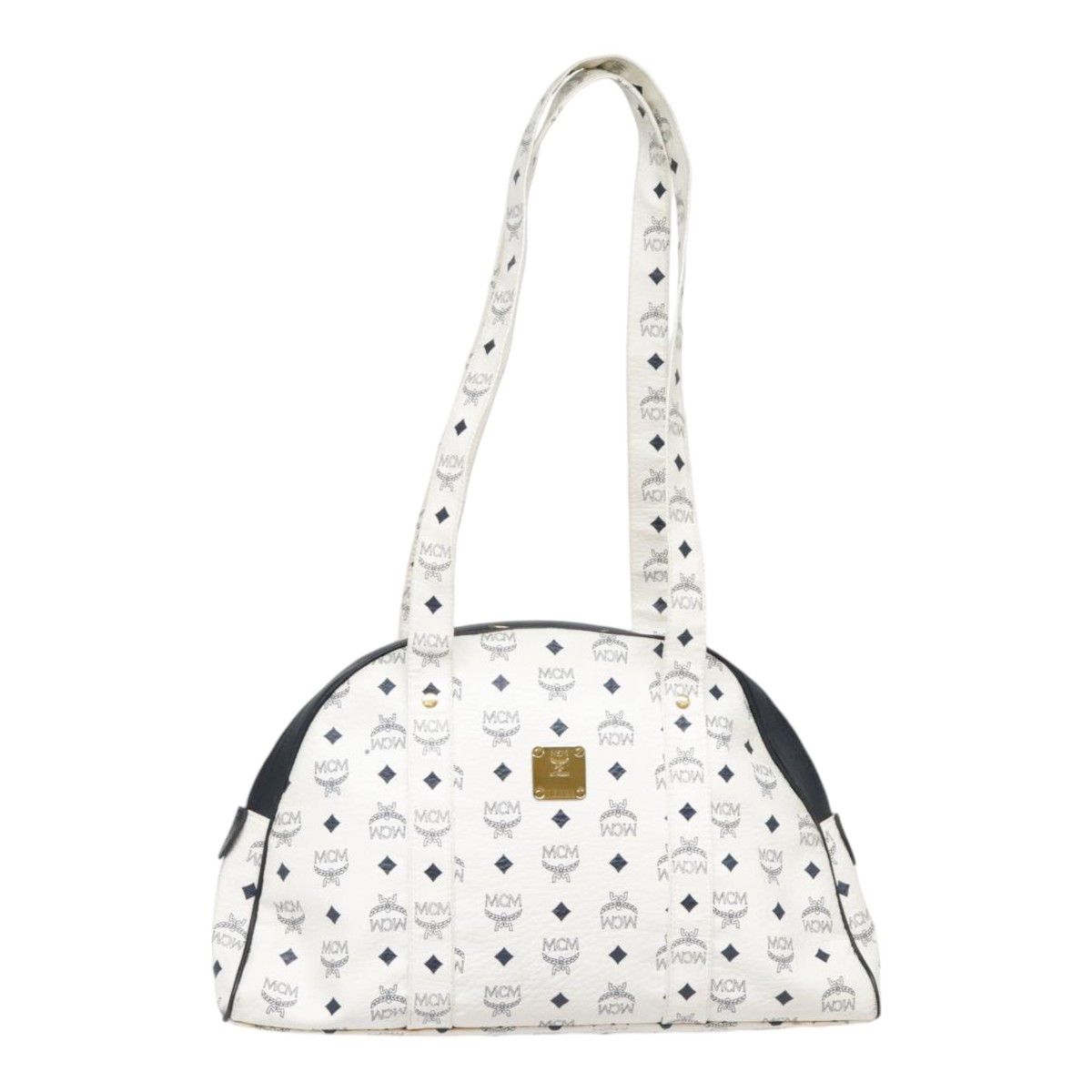 MCM Visetos White Canvas Shoulder Bag (Pre-Owned) Size ONE SIZE - 16 Thumbnail