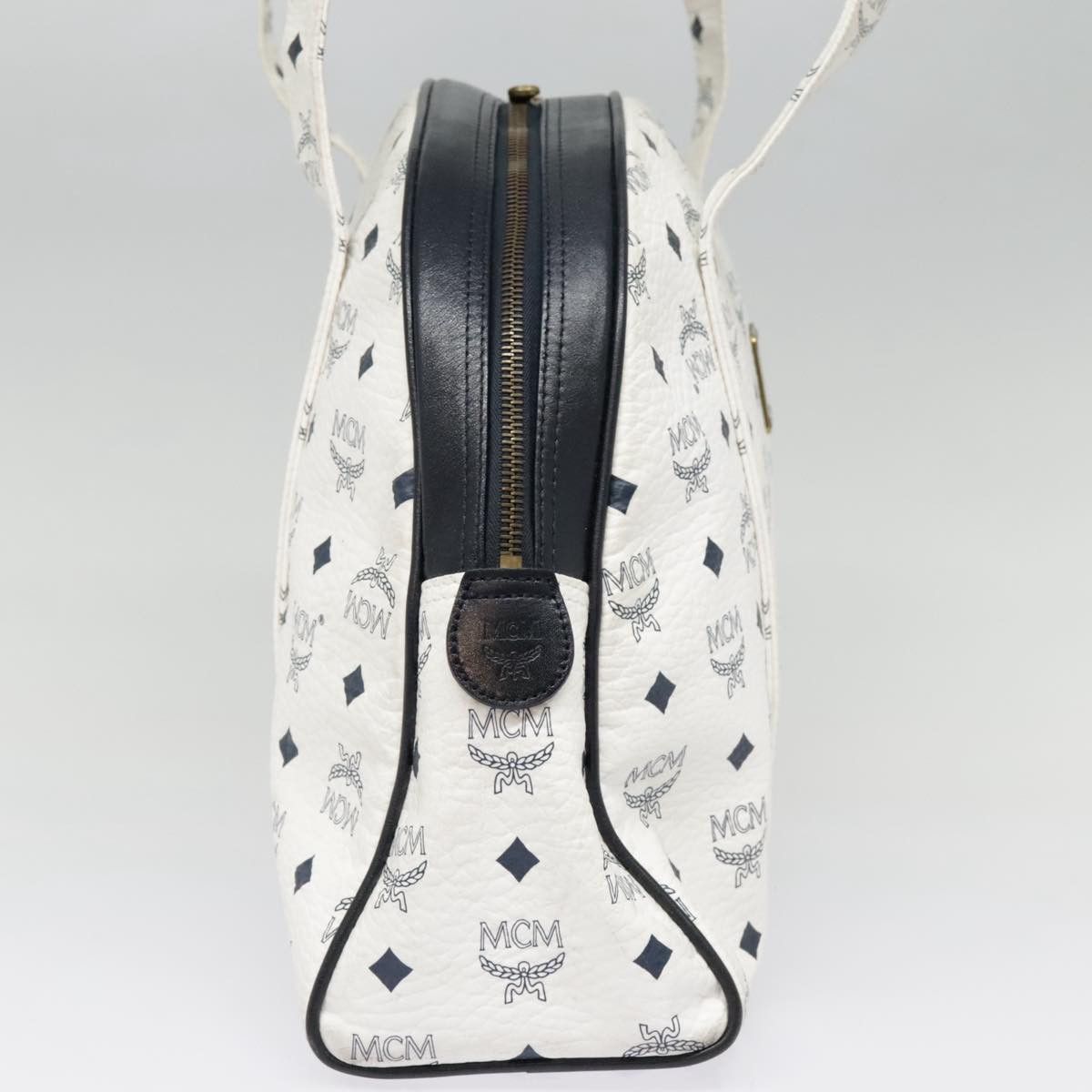 MCM Visetos White Canvas Shoulder Bag (Pre-Owned) Size ONE SIZE - 4 Thumbnail