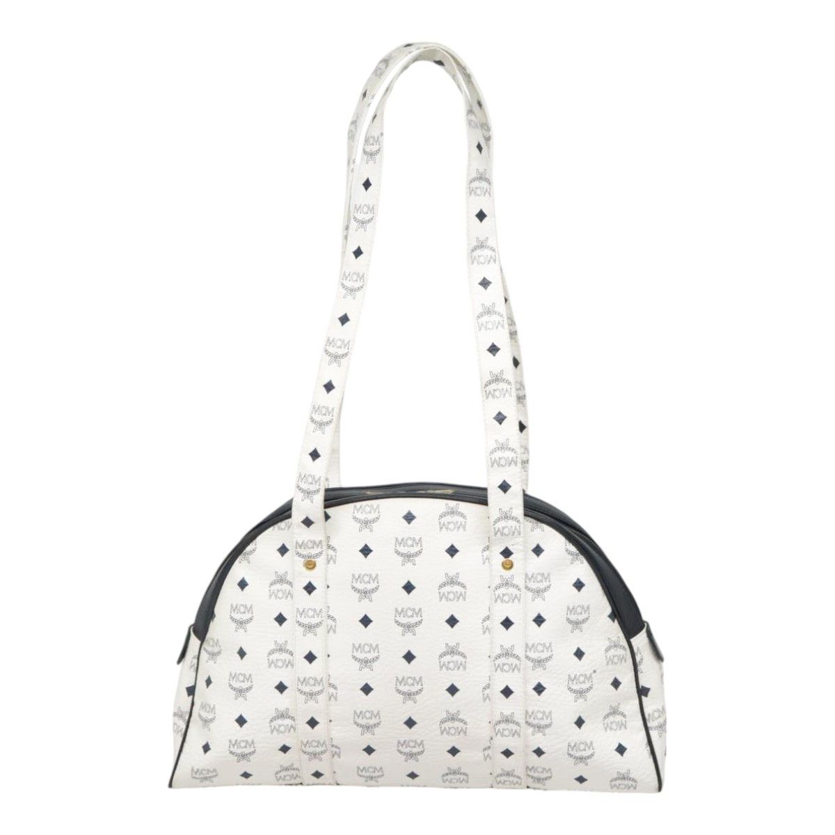 MCM Visetos White Canvas Shoulder Bag (Pre-Owned) Size ONE SIZE - 2 Thumbnail