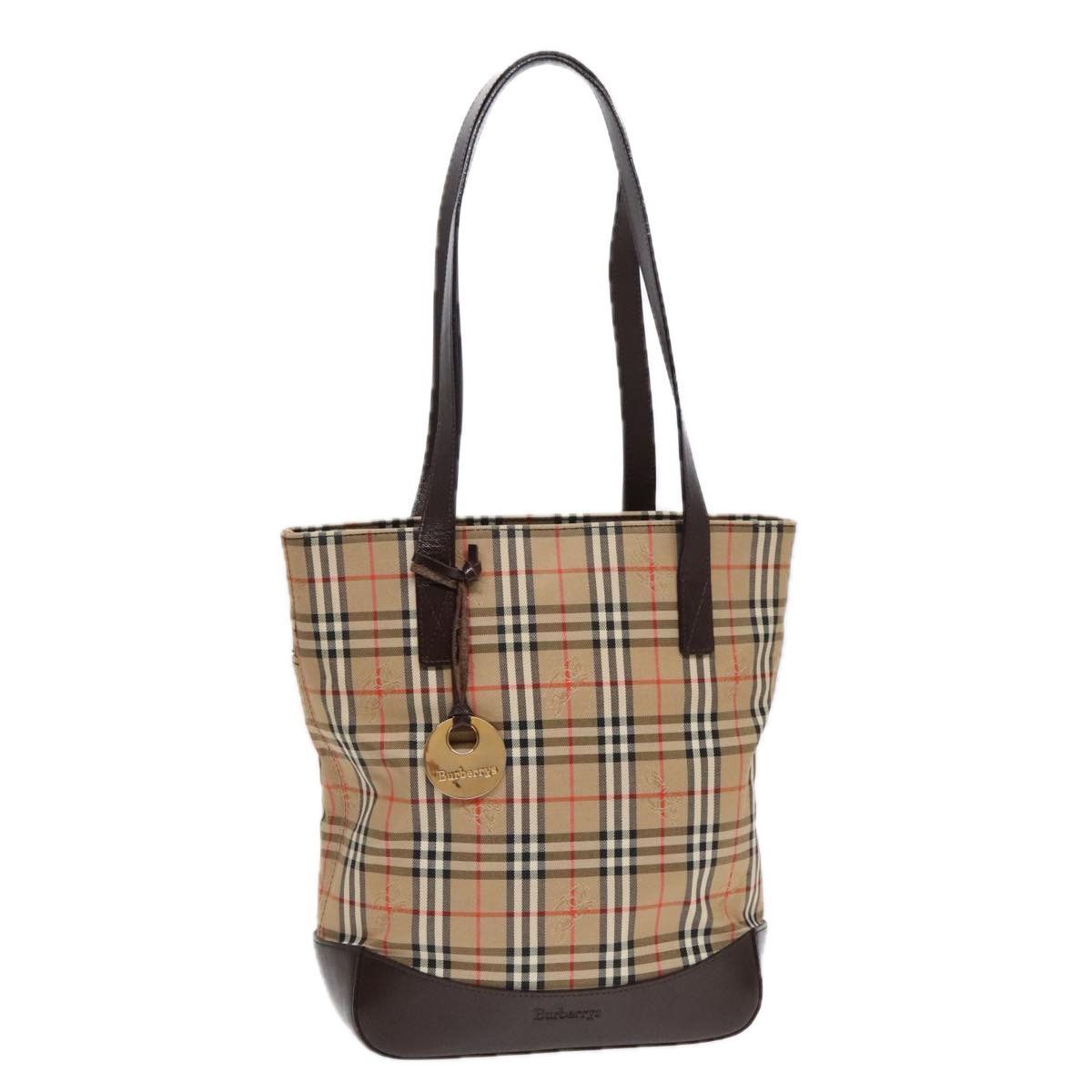 Burberry Nova Check Beige Canvas Shoulder Bag (Pre-Owned) Size ONE SIZE - 15 Thumbnail