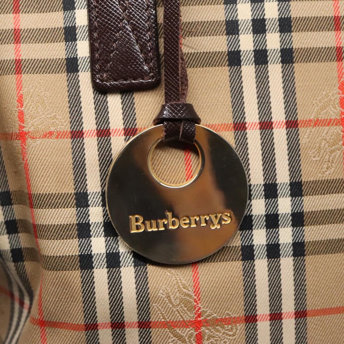 Burberry Nova Check Beige Canvas Shoulder Bag (Pre-Owned) Size ONE SIZE - 13 Thumbnail