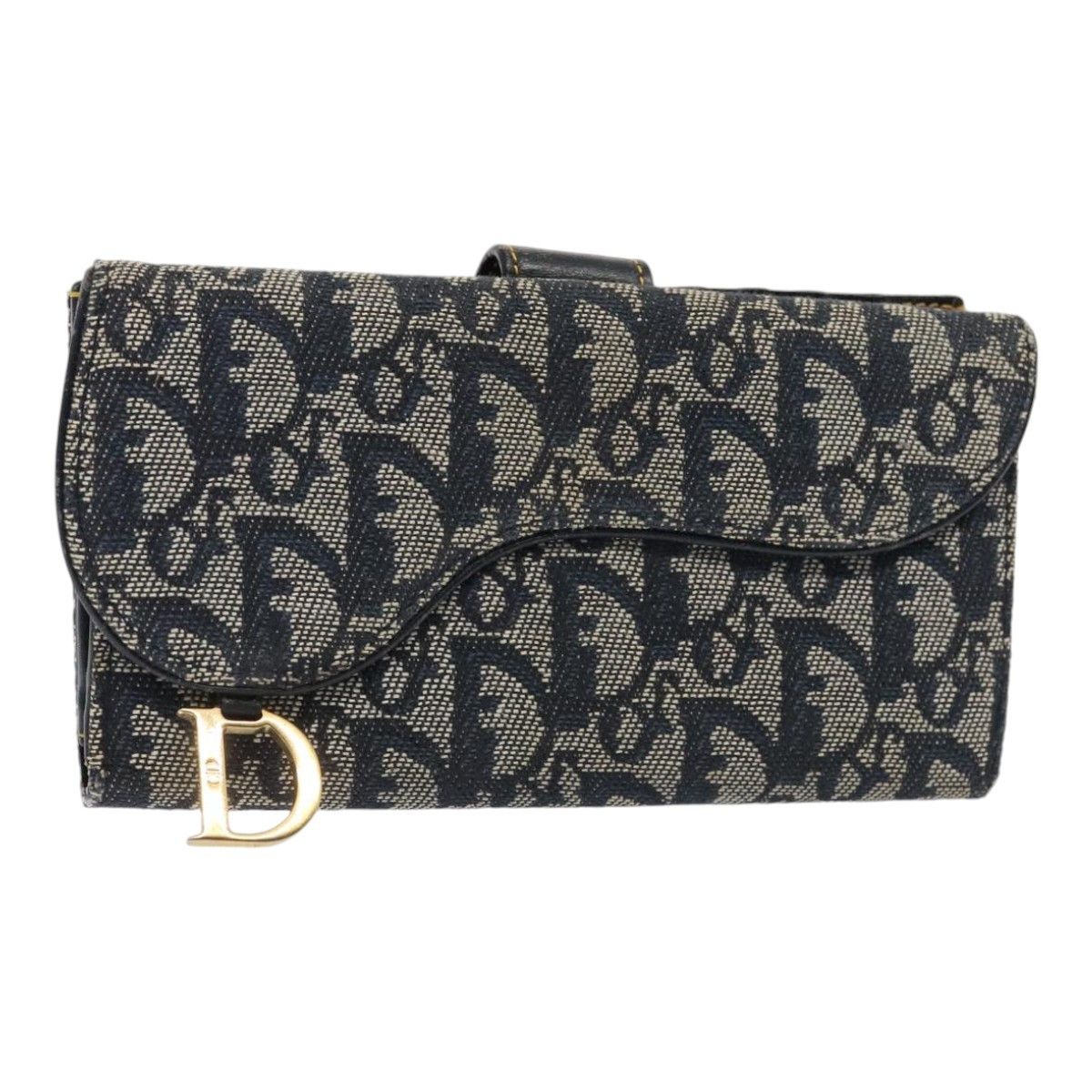 Dior Saddle Navy Canvas Wallet (Pre-Owned) Size ONE SIZE - 12 Thumbnail
