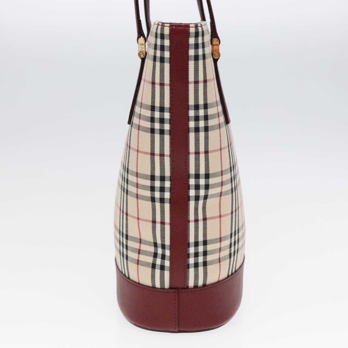 Burberry Nova Check Beige Canvas Shoulder Bag (Pre-Owned) Size ONE SIZE - 4 Thumbnail