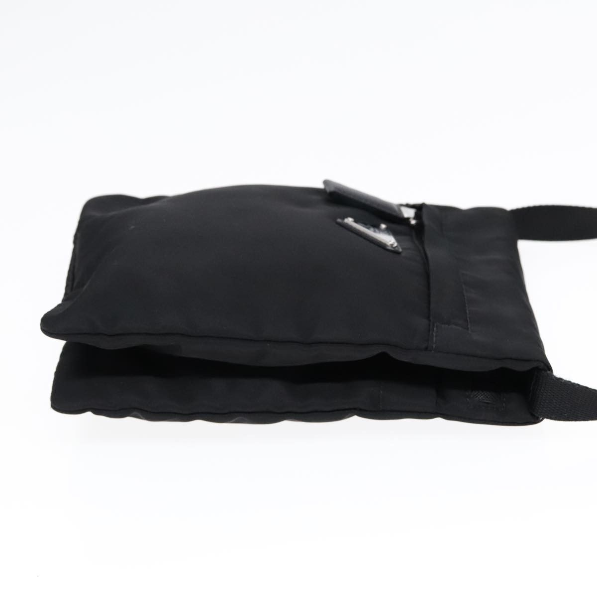 Prada Triangle Logo Black Synthetic Shoulder Bag (Pre-Owned) Size ONE SIZE - 4 Thumbnail