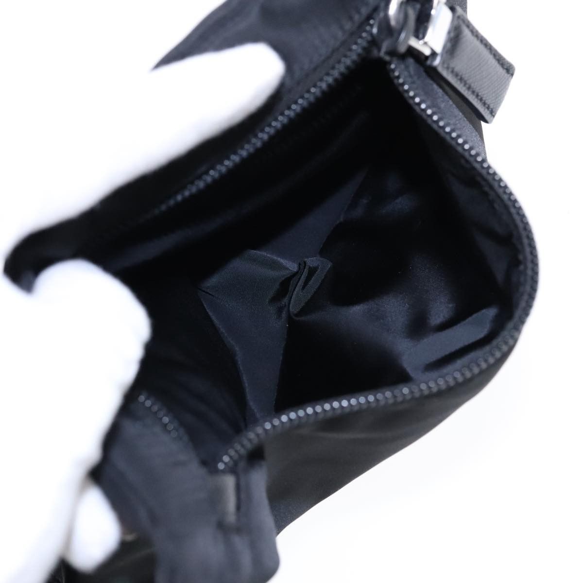 Prada Triangle Logo Black Synthetic Shoulder Bag (Pre-Owned) Size ONE SIZE - 20 Thumbnail