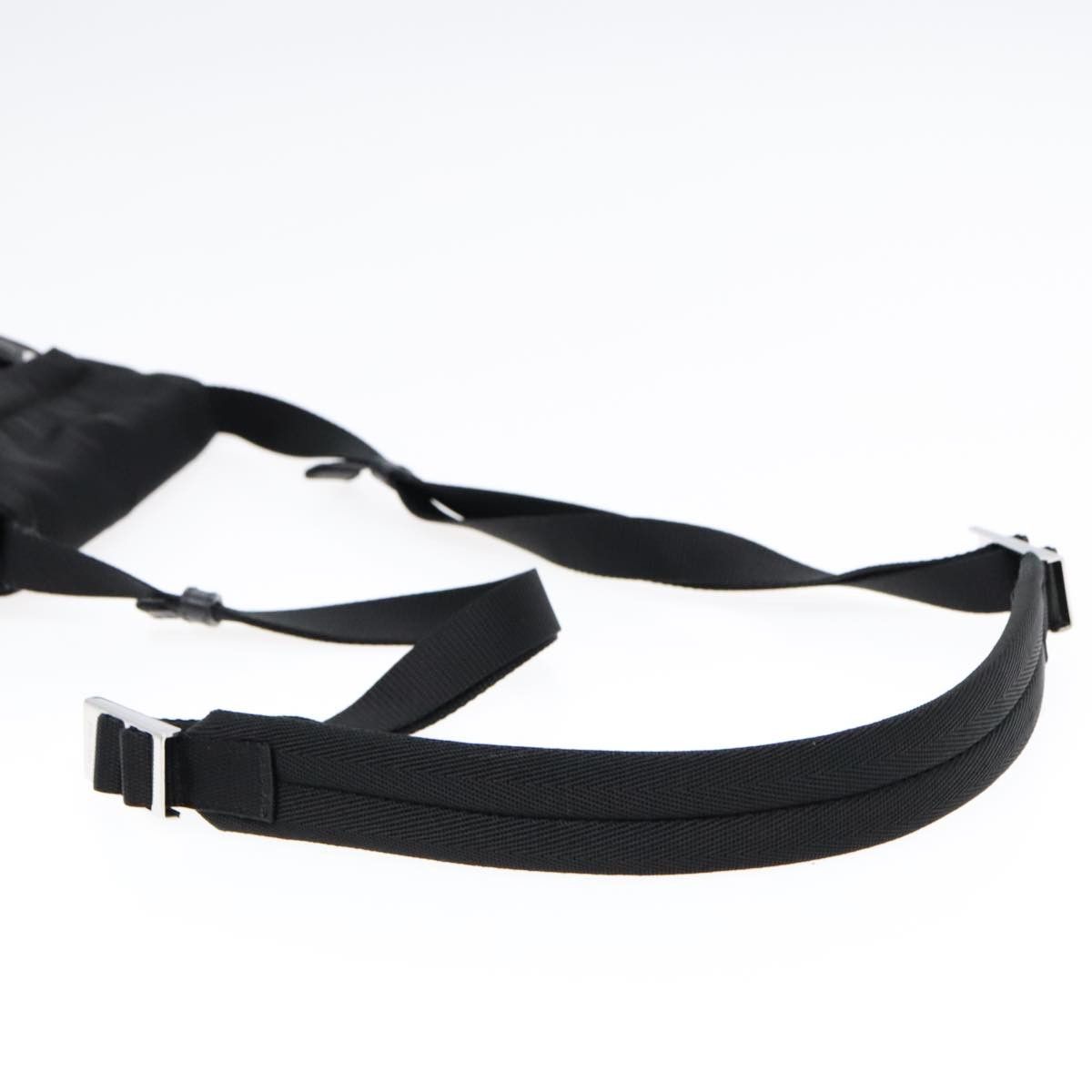 Prada Triangle Logo Black Synthetic Shoulder Bag (Pre-Owned) Size ONE SIZE - 5 Thumbnail