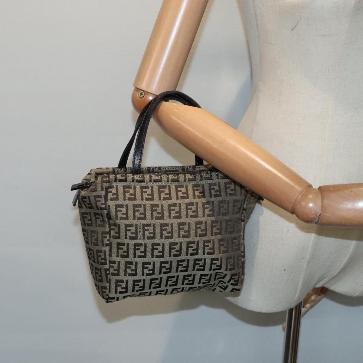 Fendi Zucca Beige Canvas Handbag (Pre-Owned) Size ONE SIZE - 15 Thumbnail