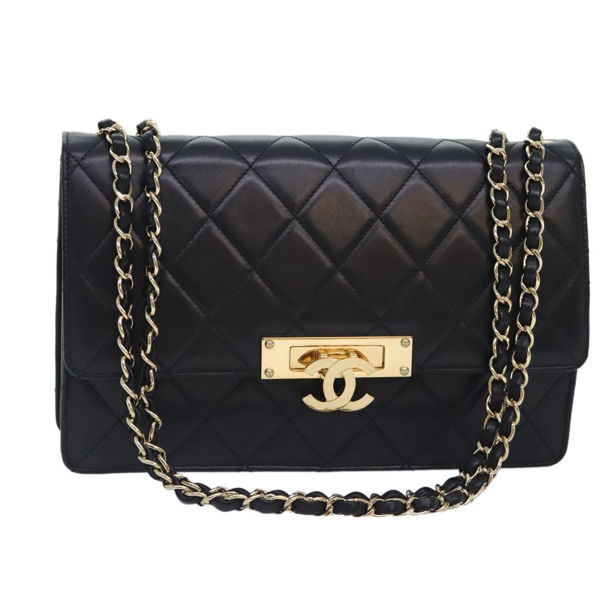 Chanel Matelassé Black Leather Shoulder Bag (Pre-Owned) Size ONE SIZE - 16 Thumbnail