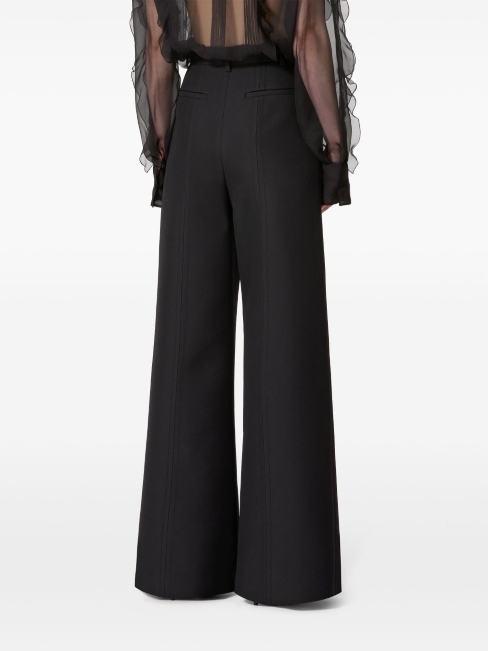 Valentino WOOL FLARED LEG TROUSERS Size 27" / US 4 / IT 40 - 2 Thumbnail