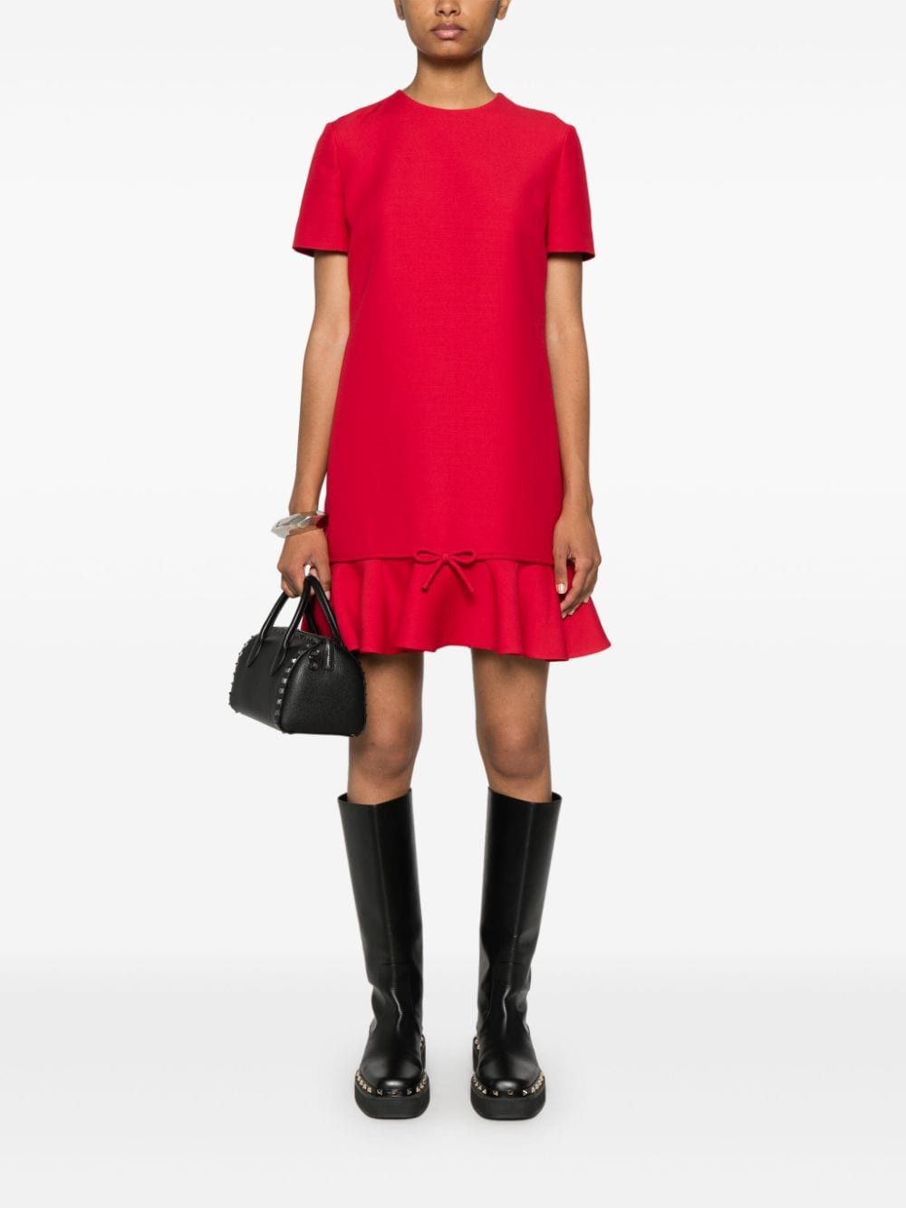 Valentino WOOL AND SILK BLEND MINI DRESS Size S / US 4 / IT 40 - 3 Thumbnail