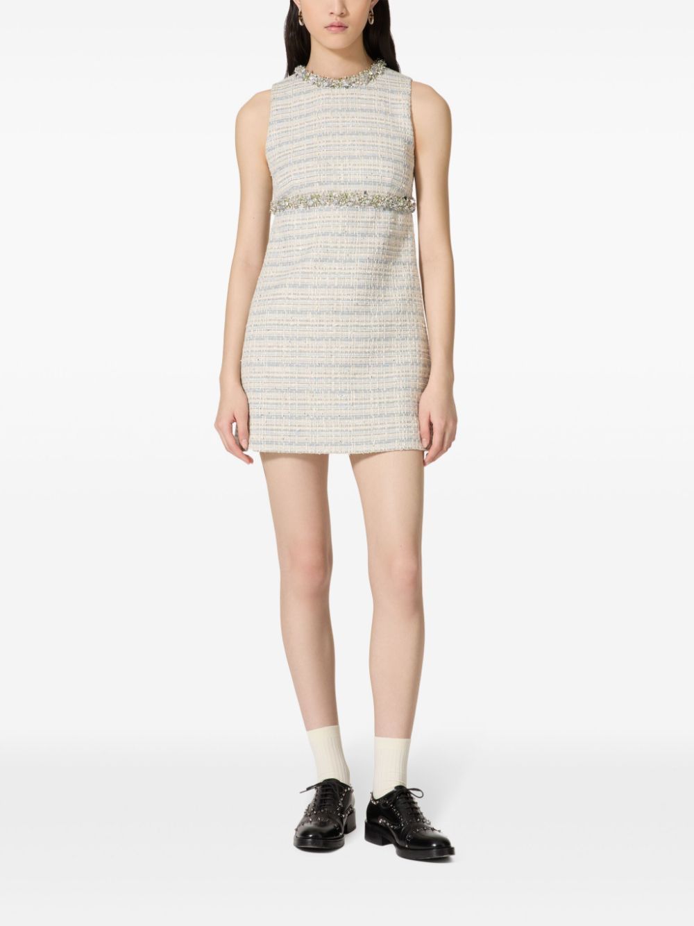 Valentino EMBROIDERED TWEED MINI DRESS Size S / US 4 / IT 40 - 3 Thumbnail