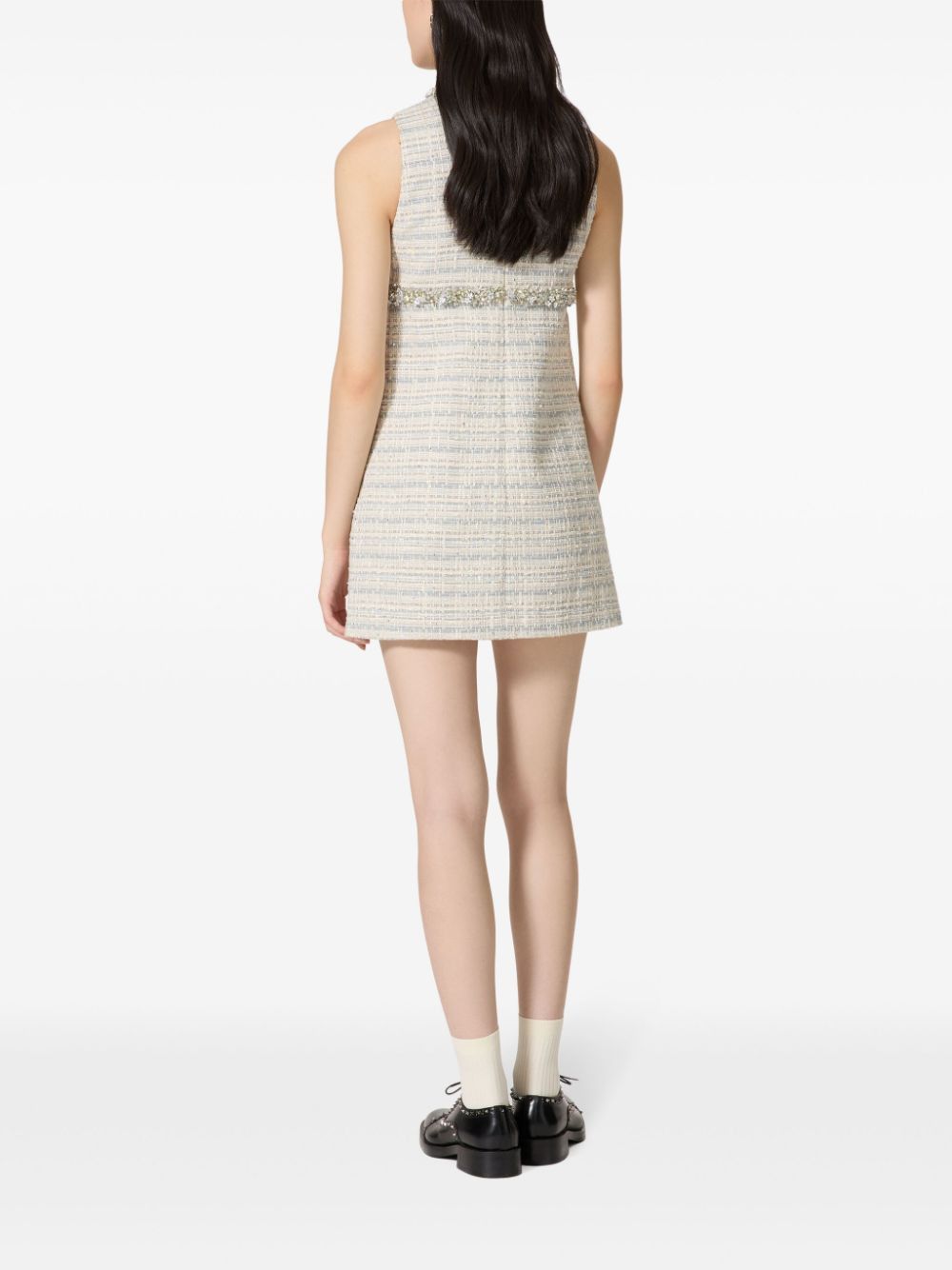 Valentino EMBROIDERED TWEED MINI DRESS Size S / US 4 / IT 40 - 4 Thumbnail