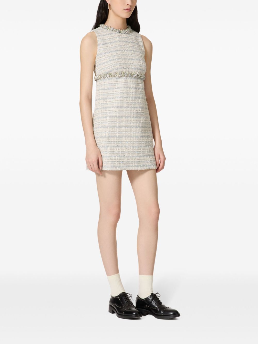 Valentino EMBROIDERED TWEED MINI DRESS Size S / US 4 / IT 40 - 2 Thumbnail