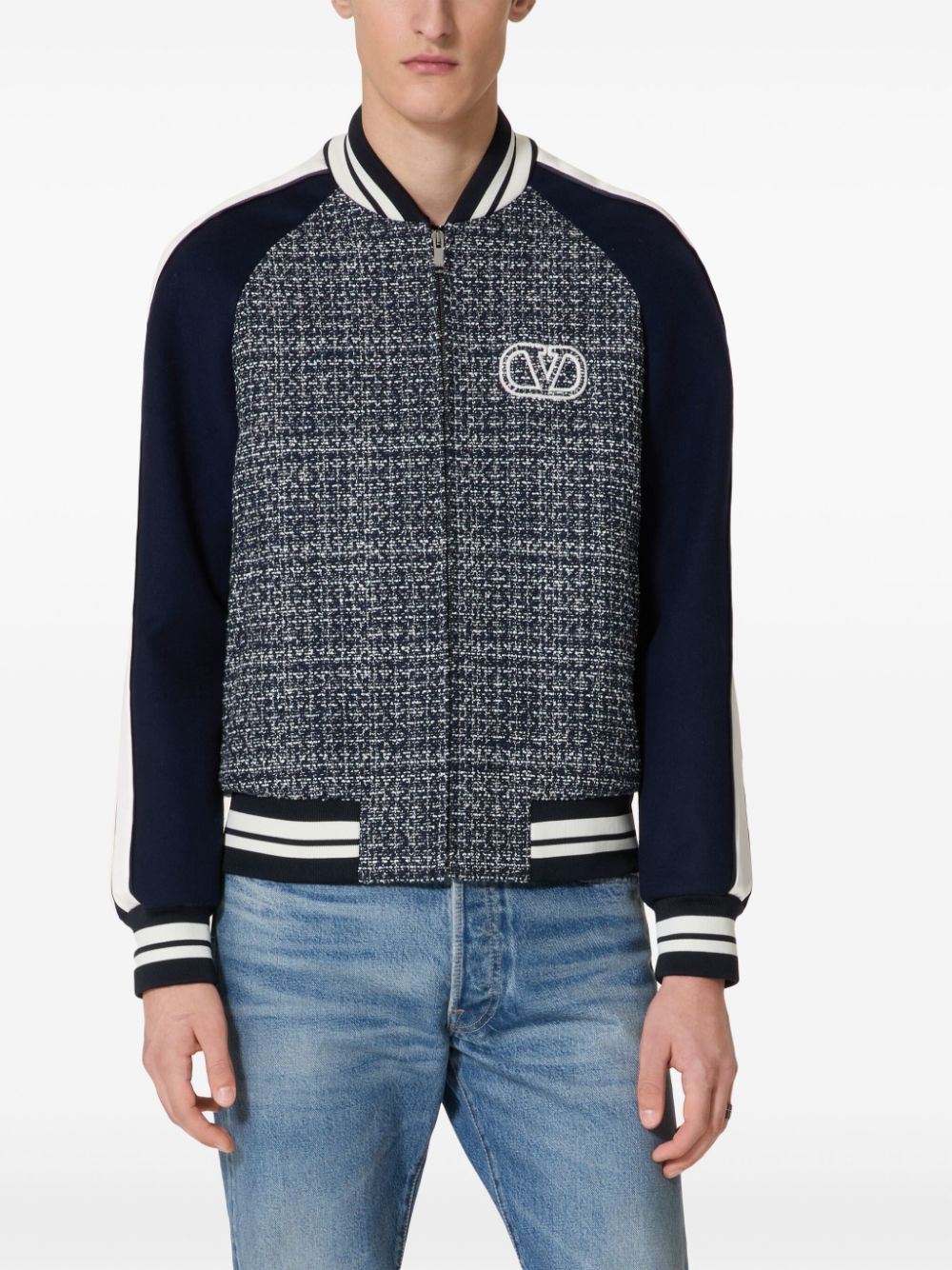 Valentino VLOGO SIGNATURE WOOL BOMBER JACKET Size US S / EU 44-46 / 1 - 3 Thumbnail