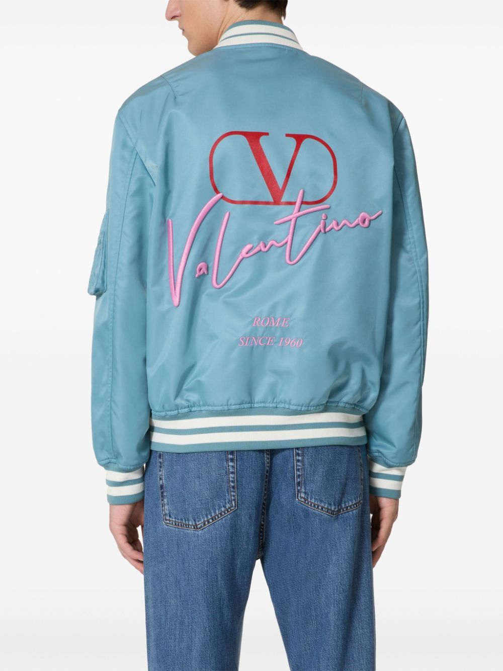Valentino VLOGO SIGNATURE NYLON BOMBER JACKET Size US S / EU 44-46 / 1 - 4 Thumbnail