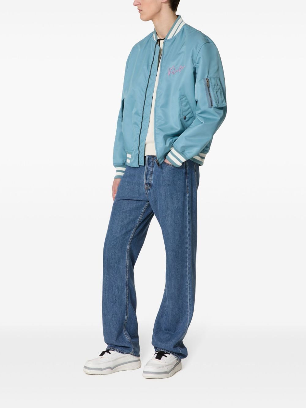 Valentino VLOGO SIGNATURE NYLON BOMBER JACKET Size US S / EU 44-46 / 1 - 2 Thumbnail